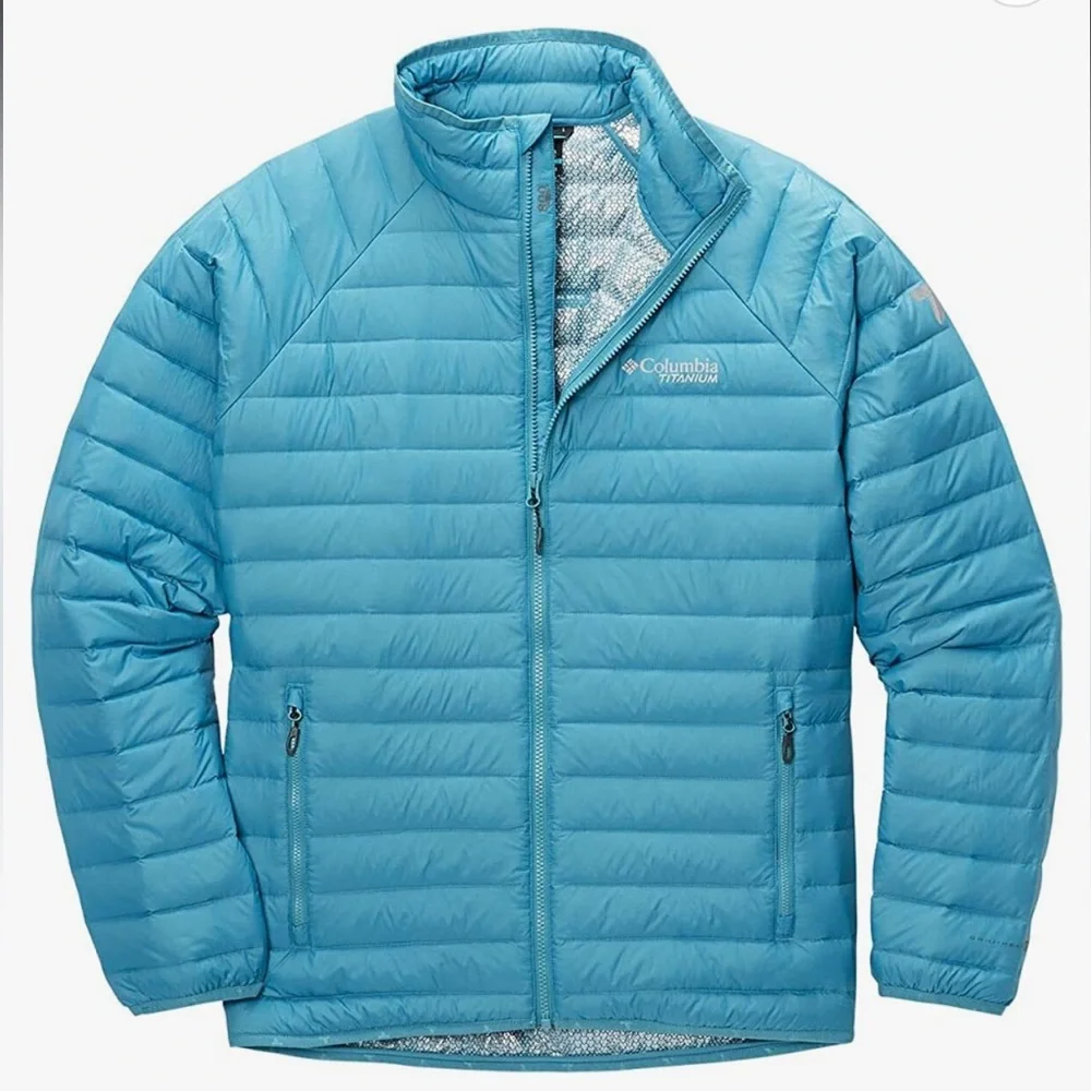 Columbia Titanium Alpha Trail Down Jacket - Men's Canyon Blue
